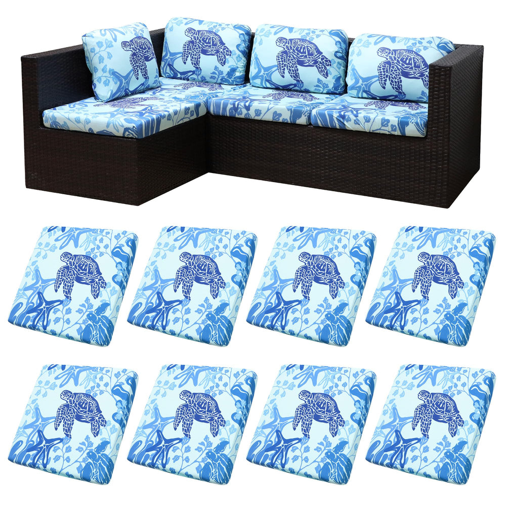 BIETYONE front packaging view showing eight outdoor cushion covers for easy replacement