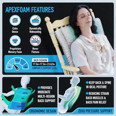 Big Hippo side profile on wooden glider demonstrates improved seating comfort