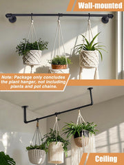 Bigmeta installed ceiling hang setup showing multiple pots suspended and space-saving advantage