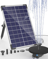 Biling front packaging showing kit contents and benefit of solar power