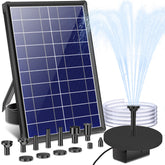 Biling front solar panel and pump showing compact setup and reliable power