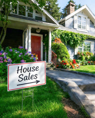Biotol yard sign installed in grass, high visibility for passersby benefit