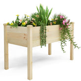 BIRASIL front view of raised planter box showing spacious planting area