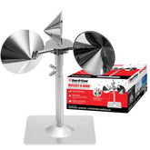Bird B Gone front view of Reflect-A-Bird showing reflective spinner and mounting base, reduces perching