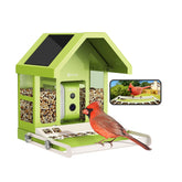 Birdfy front view of metal feeder showing durable design and weather resistance