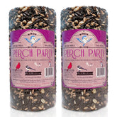Birdie Blends front packaging showing two 4-inch seed cylinders and label benefit