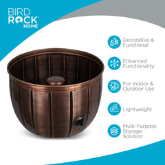 BIRDROCK HOME open-top view with hose inside showing easy access and tidy storage