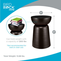 BIRDROCK HOME closeup of stool top highlighting smooth surface for decor placement