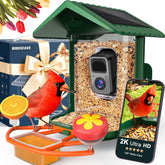BIRDSFAVE front view of feeder showing camera and perches benefits clear monitoring