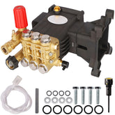Biswing front assembly showing pump mounting and ports, durable replacement benefit