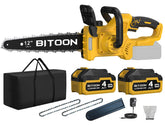 BITOON front view of chainsaw showing compact design and portability benefit