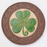 Bits and Pieces shamrock stepping stone front view showing Celtic design and daytime appeal