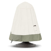 Bitubi cover front view protecting fountain, clear weather protection