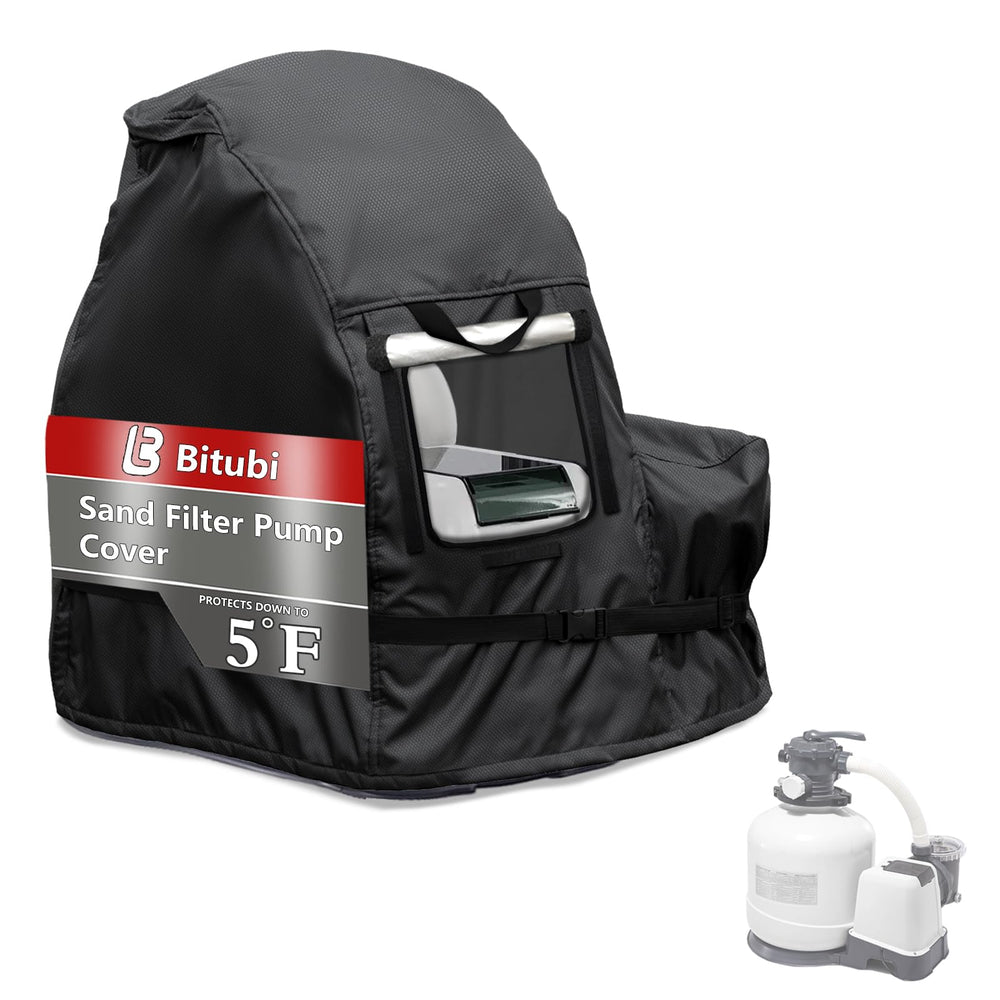 Bitubi front view of pump cover showing full fit and weather protection