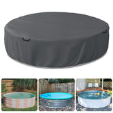 Bitubi front view of full‑coverage grey cover protecting round tank, preventing rust