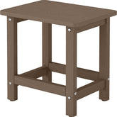 BIVODA front view brown side table showing compact durable design