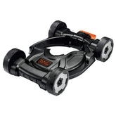 BLACK+DECKER MTD100 front view showing deck and mounting, adds mower capability