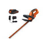 BLACK+DECKER 22-inch hedge trimmer front view showing full tool and blade for precise cutting