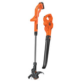 BLACK+DECKER LCC221 front view showing trimmer and sweeper for versatile yard care