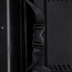 Blackstone detail of buckle fastening ensuring a snug wind-resistant fit