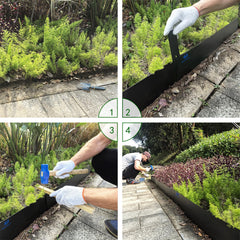 BLENNACY curved panel bent to form rounded flower bed edge for design flexibility