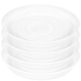 Bleuhome clear plant saucers front view showing stack and tidy protection