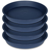 Bleuhome front view showing four blue saucers protecting a tabletop
