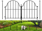 Blingluck front overview showing full arched fence and clean border benefit