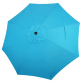 Blissun light blue canopy front view showing full coverage and refreshed look