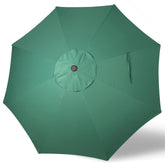 Blissun seaglass front view showing full 9ft canopy and clean shade