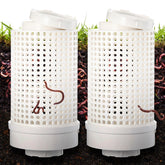Blosssound compact twin compost bins front view showing space-saving benefit