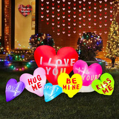 BLOWOUT FUN front view showing glowing twin hearts and yard impact