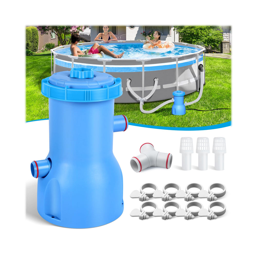 BluClear pump front view showing controls and compact design for easy use