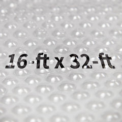 Blue Wave cover front view showing clear 16x32 fit and heat retention benefit