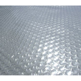 Blue Wave front view of full 24-ft round cover showing fit and protection