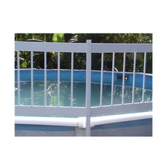 Blue Wave front view of three-panel vinyl fence kit showing secure protection