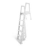 Blue Wave front view showing five-tread ladder for safer access