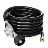 BlueStars front assembly showing regulator and hose for safe appliance connection