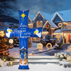 Blueweenly close-up of vivid nativity printing, shows clear imagery for seasonal impact