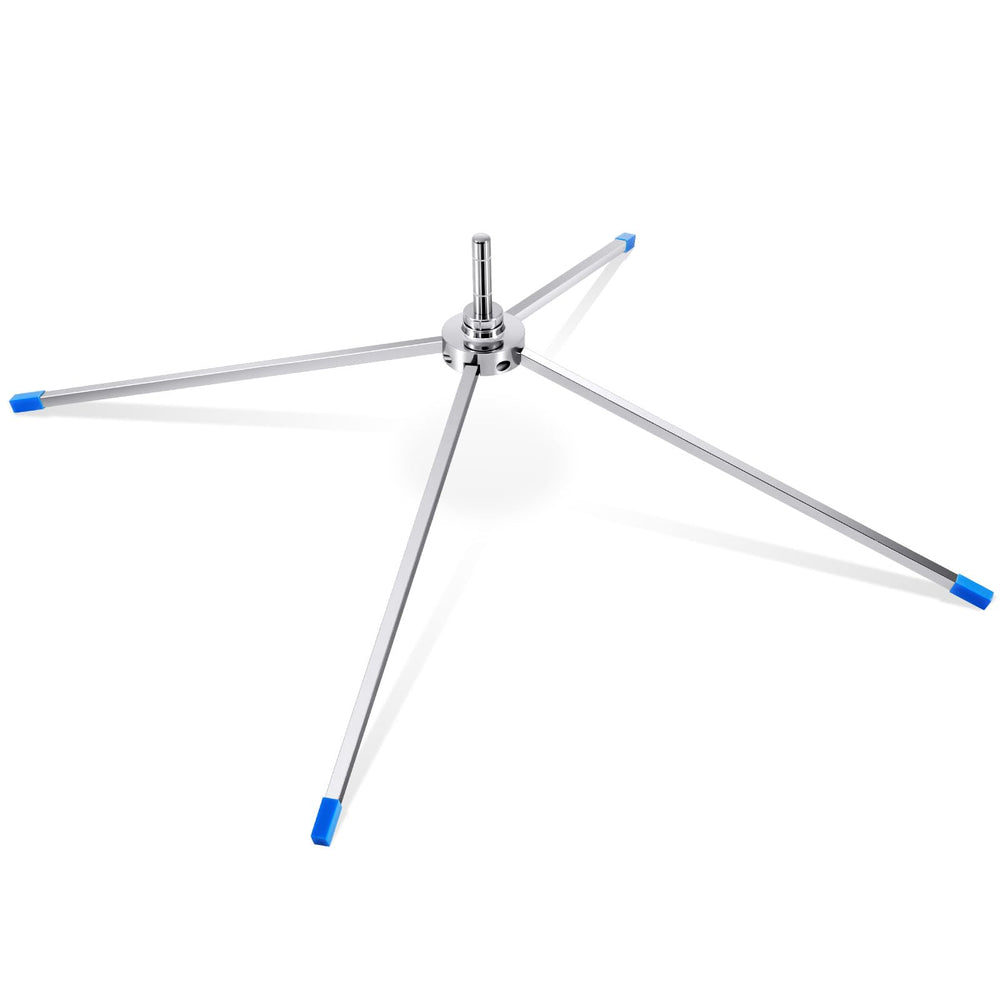 Blulu cross base front view showing stable X structure and quick setup benefit