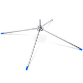 Blulu cross base front view showing stable X structure and quick setup benefit