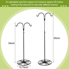 Blulu shepherd hook base detail showing round base and sturdy attachment for stability