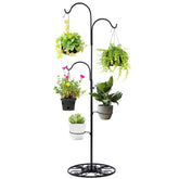Blulu shepherd hook front view showing sleek black finish and elegant curve, adds style