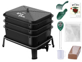 Blütezeit front view of worm composter showing stackable trays and lid benefit easy setup