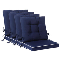 Blytieor four cushions front view showing neat tailored appearance and secure ties