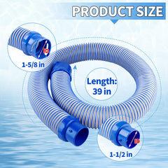 Boltigen hose beside tape measure showing 39 inch length for correct fit