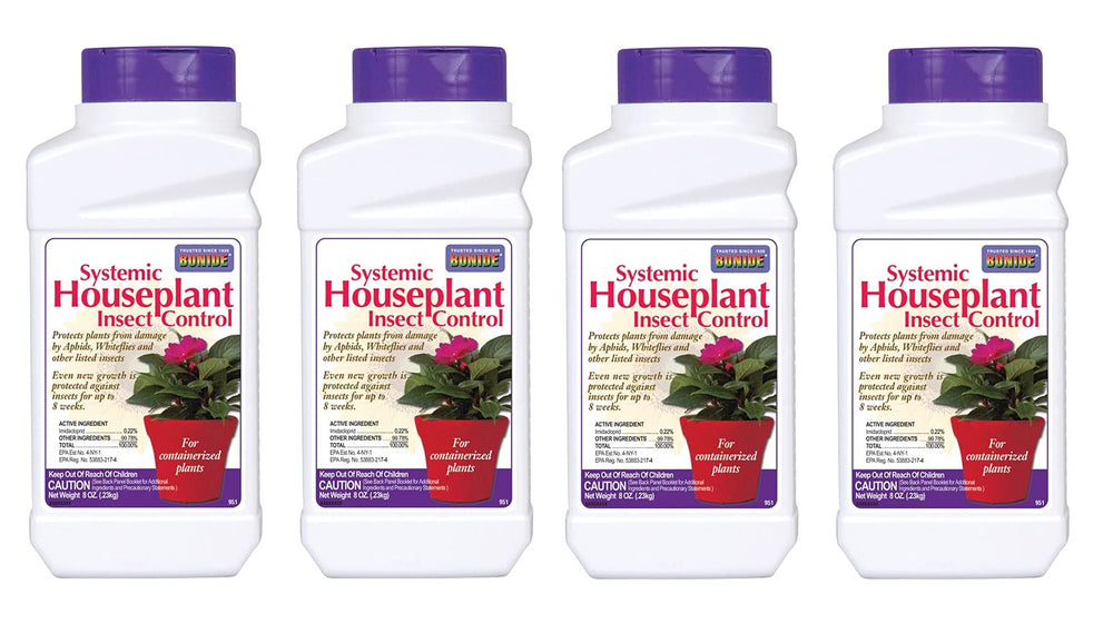 Bonide front packaging showing 8 oz granules and clear label benefit