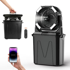 BONITAIRE front view showing fan and misting for fast outdoor cooling