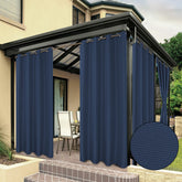 BONZER front view of full 54x95-inch waterproof curtain showing clean coverage and privacy