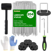 Boochcom front view of full staples kit showing tools and 100 spikes for reliable anchoring